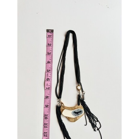 ANNE MARIE CHAGNON Alia Modular Gold Resin Pendant Chain Statement Necklace - Picture 13 of 15